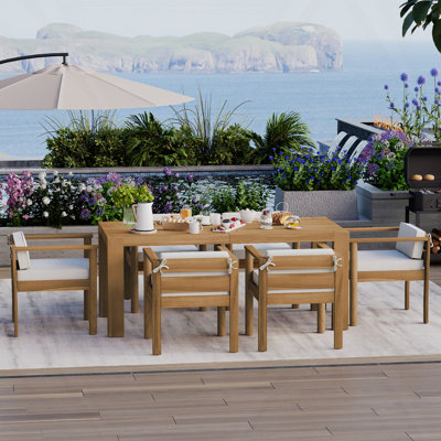 7-Piece Patio Dining Table Set for 6
