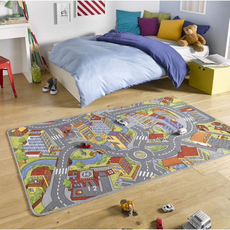 Smartcity Grey Rug, Rectangle 140 x 200cm