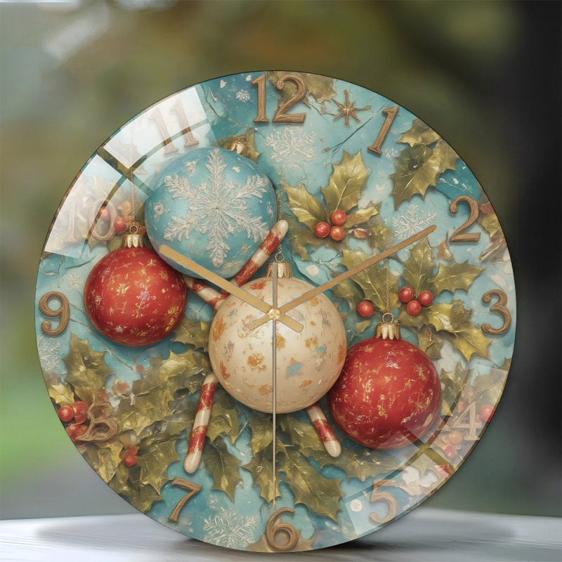 Horloge murale de Noël 12 po
