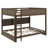 Spacious Queen-Over-Queen Bunk Bed With Storage Cabinets & Handy USB Ports-150206565