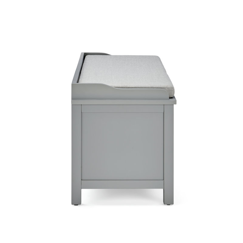 Lund Upholstered Storage Bench, Grey