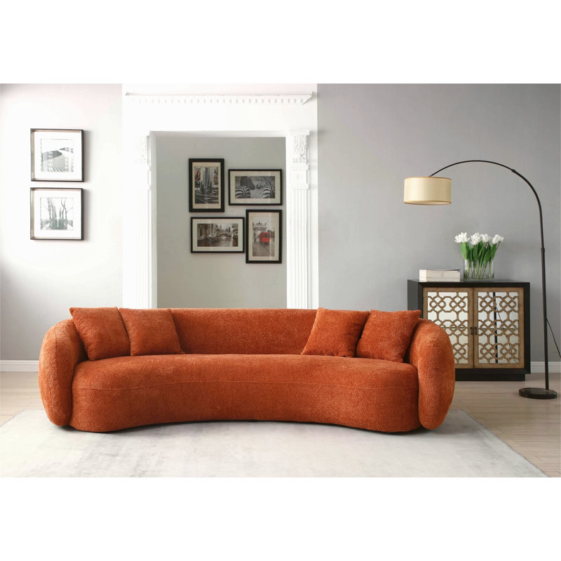 Canapé modulaire 102 pouces 5 places Boucle, Orange