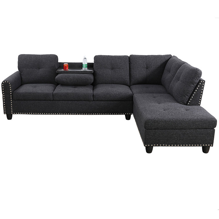 Khabat 103.5" Wide Modular Sofa & Chaise (right arm chaise)