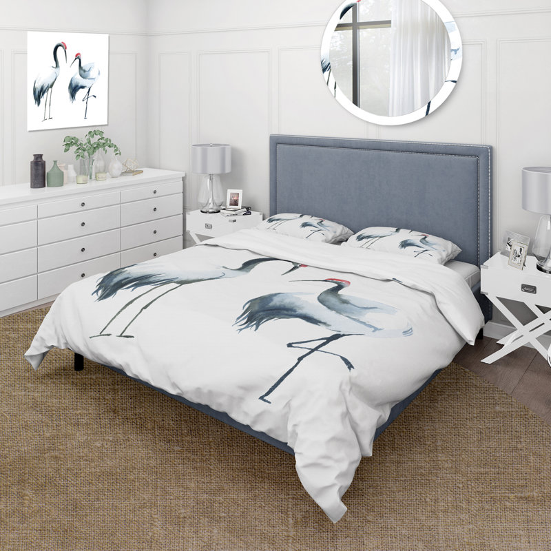Deux housses de couette noir et blanc - ensemble de housse de couette Farmhouse - microfibre de polyester