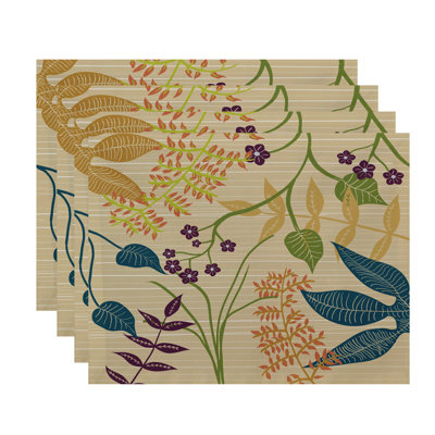 Slezak Polyester Floral Rectangle Placemat