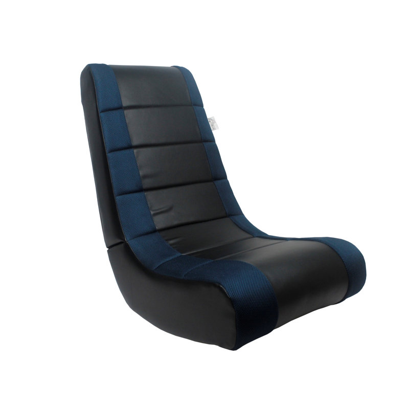 Chaise berçante pour jeux vidéo Loungie Rockme, Noir / bleu