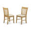L'ensemble de meubles de salle à manger 3 pièces contient une table de cuisine ronde avec Dropleaf et 2 chaises de salle à manger rembourrées en tissu de lin, 42 x 42 pouces, chêne-1780679208-1816246246-1764870116