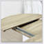 Table de salle à manger pour table de ferme ovale extensible 59 po x 43 po avec tréteaux à feuilles amovibles blanc