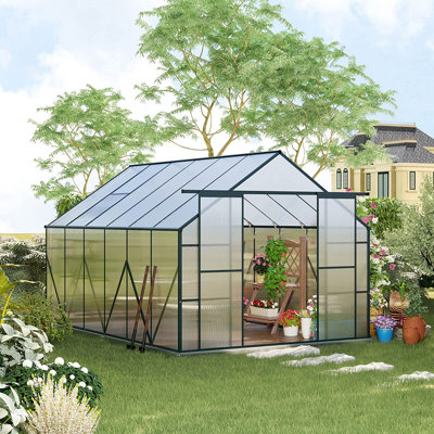 8 Ft W x 31 Ft D Lean-to Greenhouse
