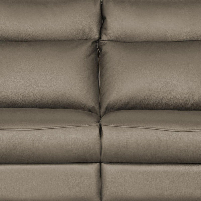 Edelweiss 2 Seater Genuine Leather Sofa, Taupe