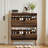 Medieval Modern Independent Shoe Cabinet, 31.5-Inch Walnut Shoe Storage Cabinet,, Fence Shoe Cabinet With 2 Flip Drawers, Suitable For Corridors And Entrances-981327486