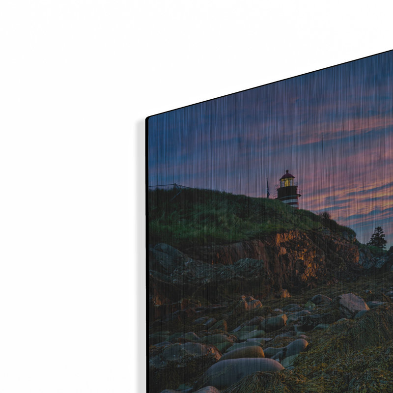 Mur en métal «Sunrise At West Quoddy Head» par Rick Berk, H 24 po x l 36 po
