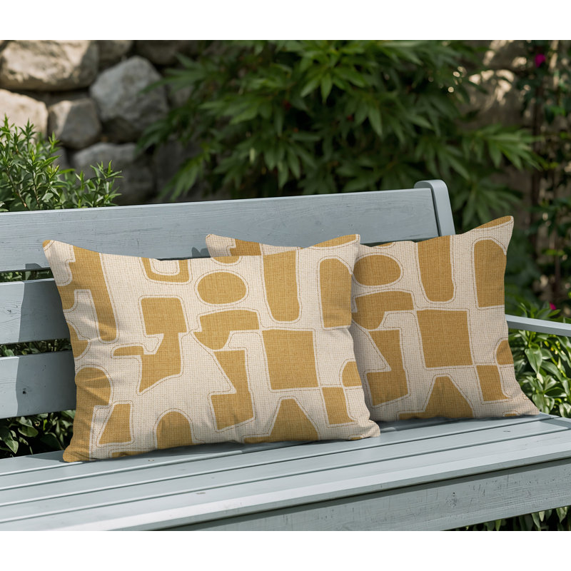 Coussin intérieur / extérieur réversible Jara, 25 x 18, Carmel