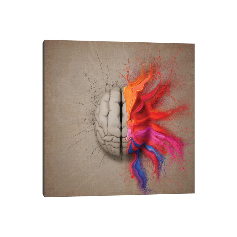 «The Creative Brain» par Johan Swanepoel - impression encadrée, H 37 po x l 37 po x P 1,5 po, Toile tendue