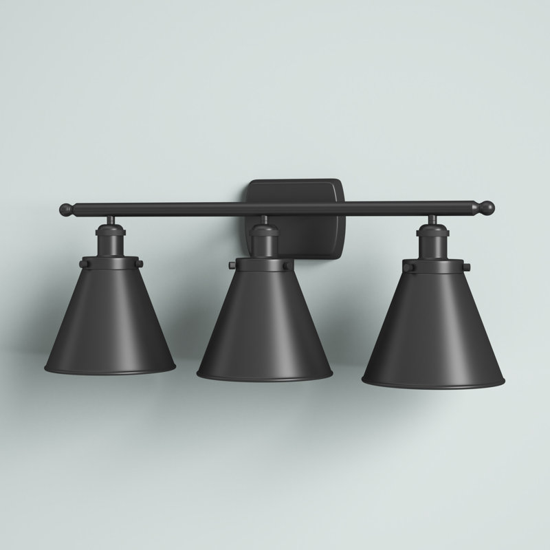 Donovan 3 - Light Dimmable Vanity Light, Matte Black, Incandescent