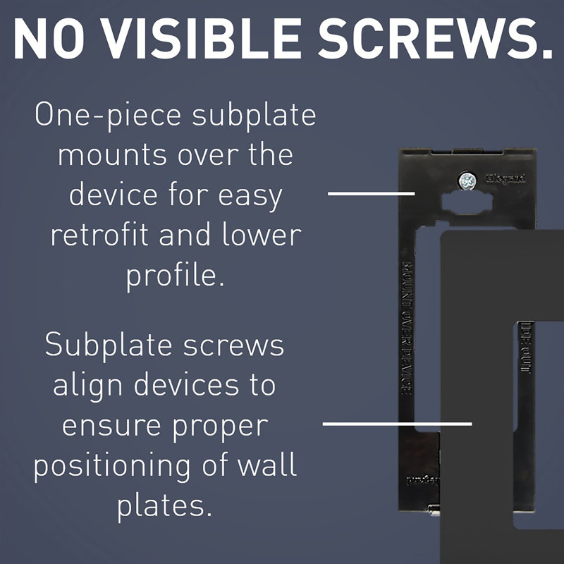 Radiant Black 4-Gang Screwless Polycarbonate Wall Plate