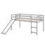 Lit mezzanine simple avec glissoire intégrée pour un plaisir ludique-1932787283