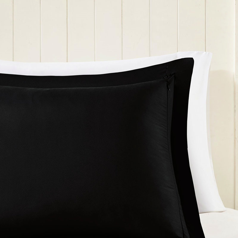 Édredon 100% simple / simple TG avec fermeture à glissière et bourre chaude, Édredon très grand et 2 taies décoratives stand