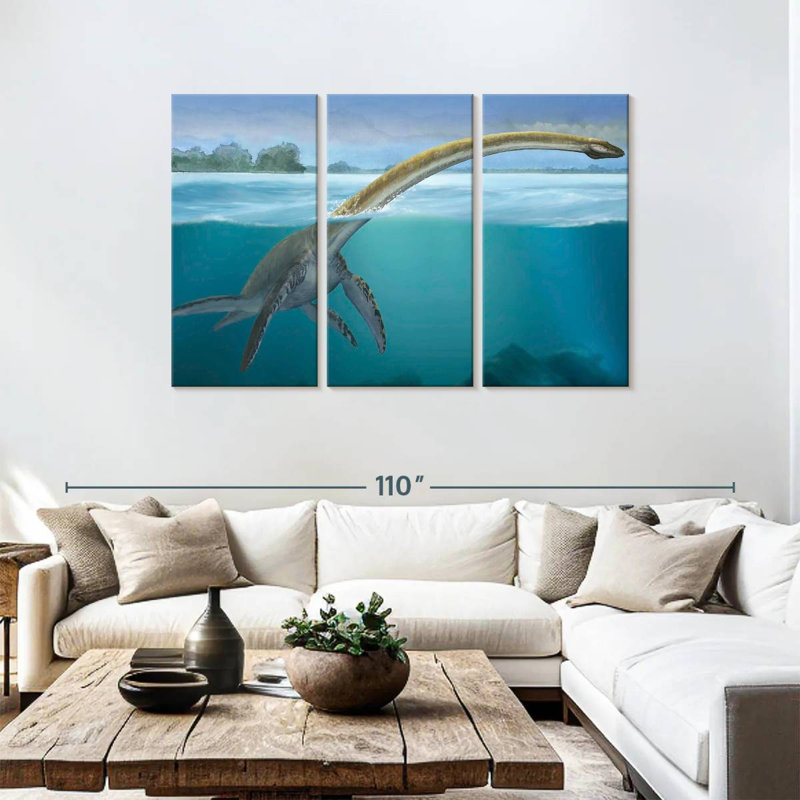 Brampt Elasmosaurus, 48" H x 74" W