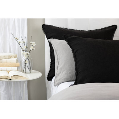 Ramsey Linen Duvet Cover, Asphalt, King Size