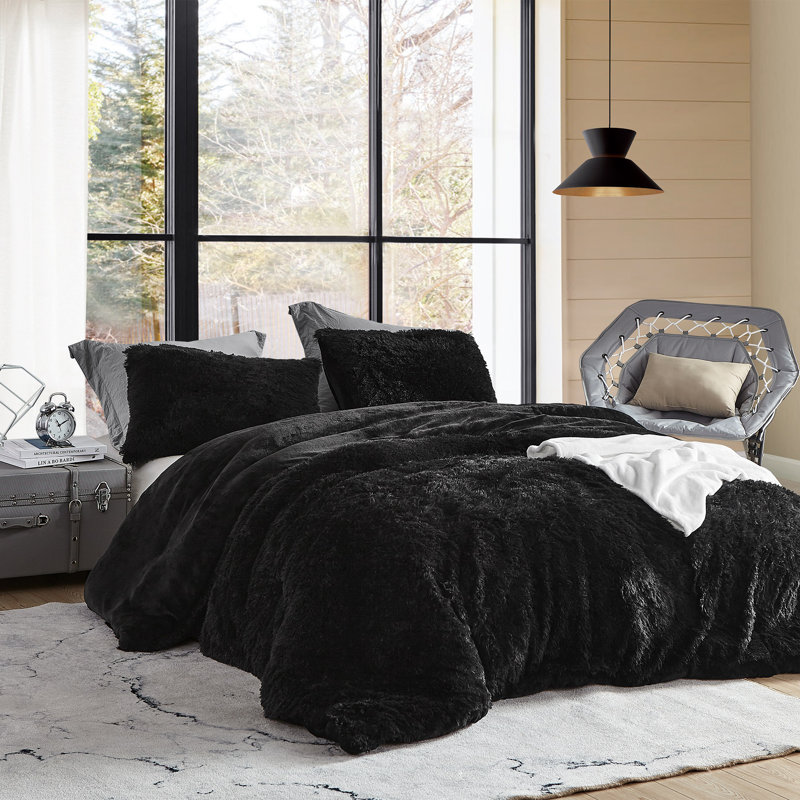 Are You Kidding Polyester Baffle Box Stitch Comforter, Twin XL Comforter, Black