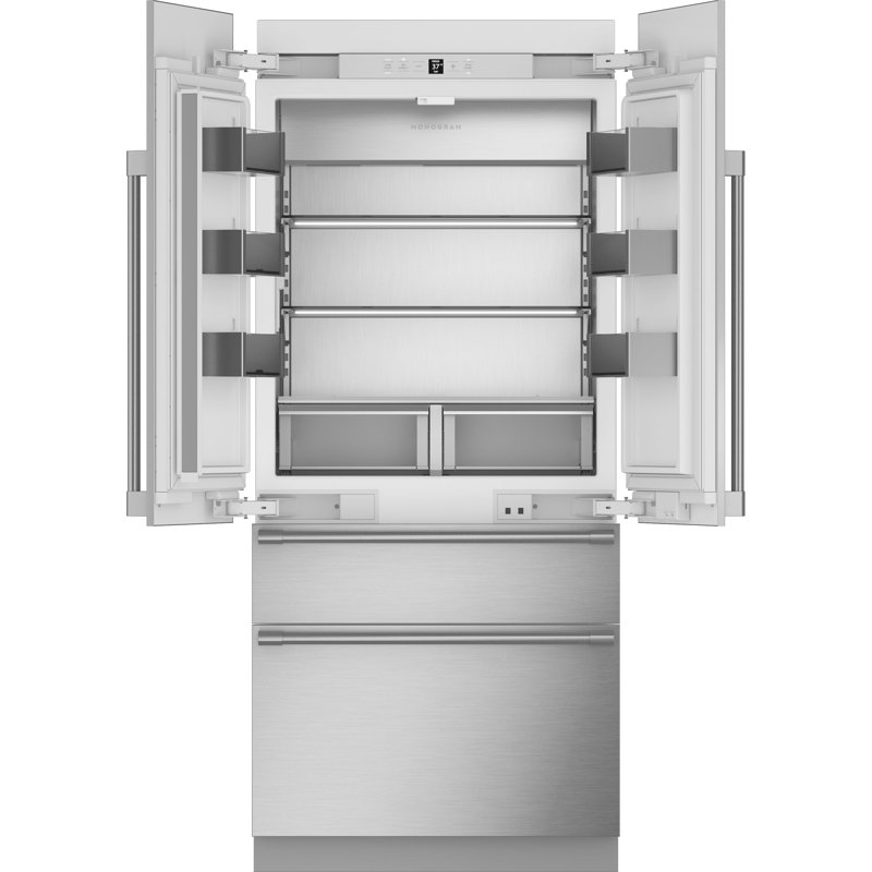 Monogram 36" W Premium Panel-Ready Integrated French Door Bottom-Freezer Refrigerator With Accessories, Statement