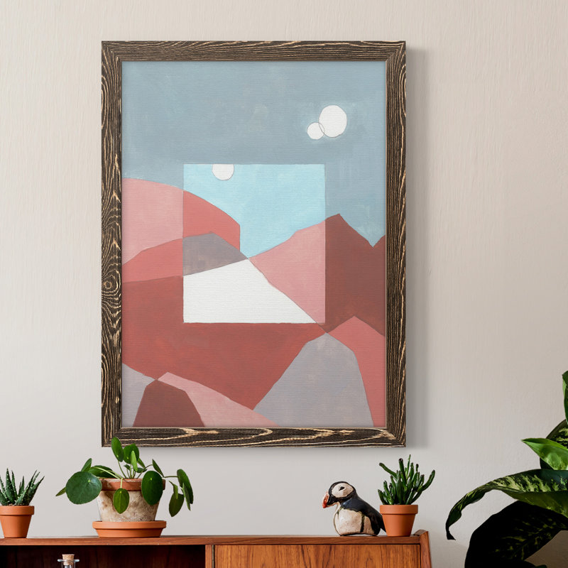 Desert Dreamscape I, toile encadrée de qualité supérieure - prête à être accrochée, H 17 po x l 20 po x P 1 po, Noyer
