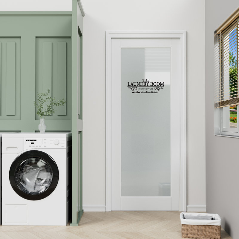 80''H/96''H Interior Laundry Frosted Door Slab Solid Manufactured Wood Prime Standard Door Without Hardware Kit, 30" x 80"