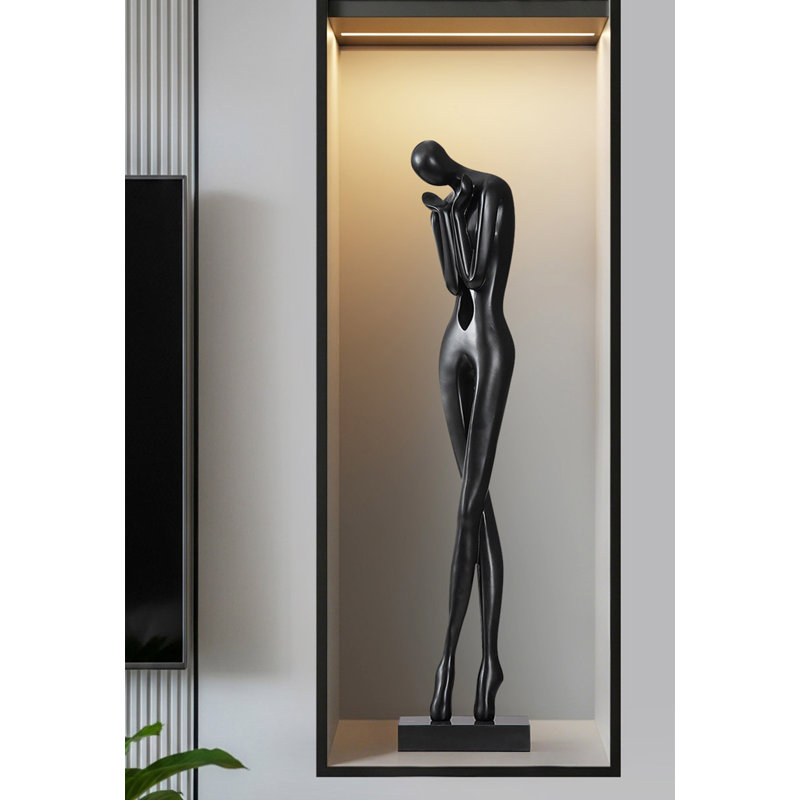 Figurine italienne en résine, Noir