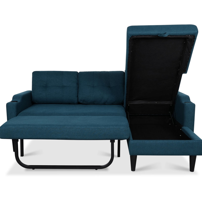 Sofa, Blue Fabric