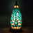 Small Tiffany Lamp Stained Glass Table Lamp 4.5X4.5X11 Inch Christmas Tree Lighthouse Mini Accent Memory Sympathy Antique Night Light for Bedroom Living Room (Sea Blue Dragonfly)