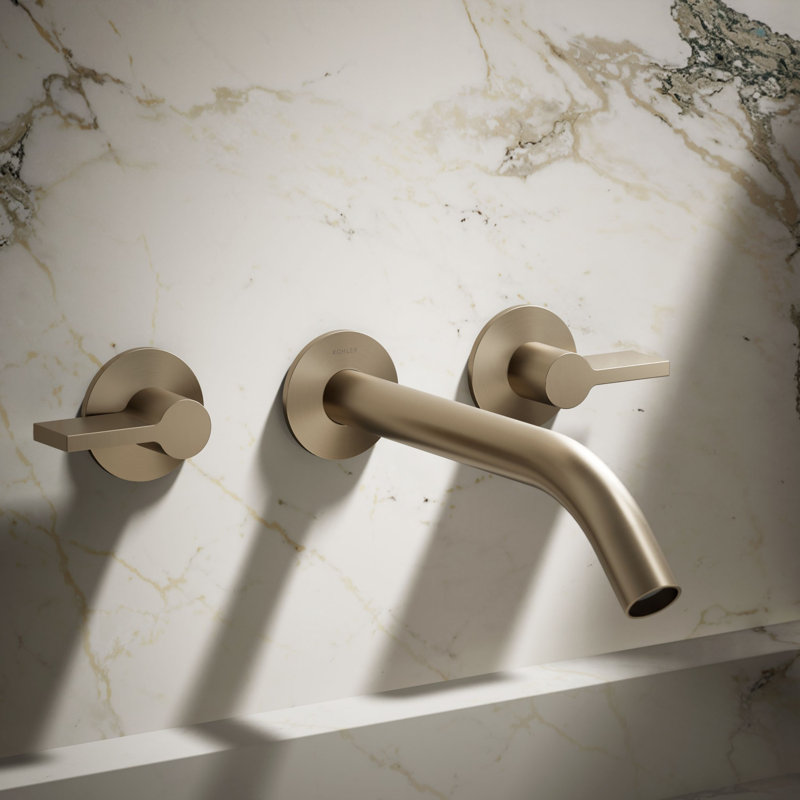 Components Wall-Mount Bathroom Sink Faucet Trim, Bronze