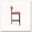 Tabouret de bar rembourré en tissu avec pieds en métal noir pour salle à manger / îlot de cuisine / bar-972728771