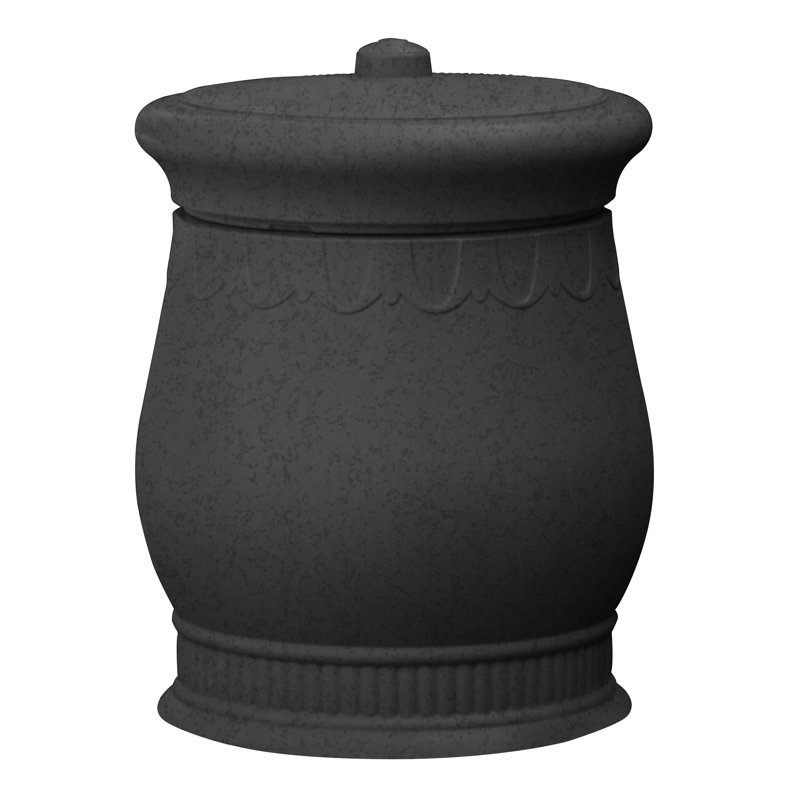 Poubelle 30 gallons Savannah, Granite noir