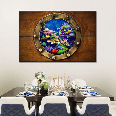Bateau hublot, reproduction sur toile