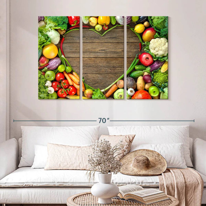 Yarlin Healthy Food Heart, 32" H x 50" W
