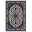 Tapis bleu marine en coton et polyester à imprimé numérique Armend Collection-1723582813