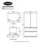 Cosmo 36 in. Lumin Collection 22.5 cu. ft. Counter Depth French Door Refrigerator with Recessed Handles in Stainless Steel