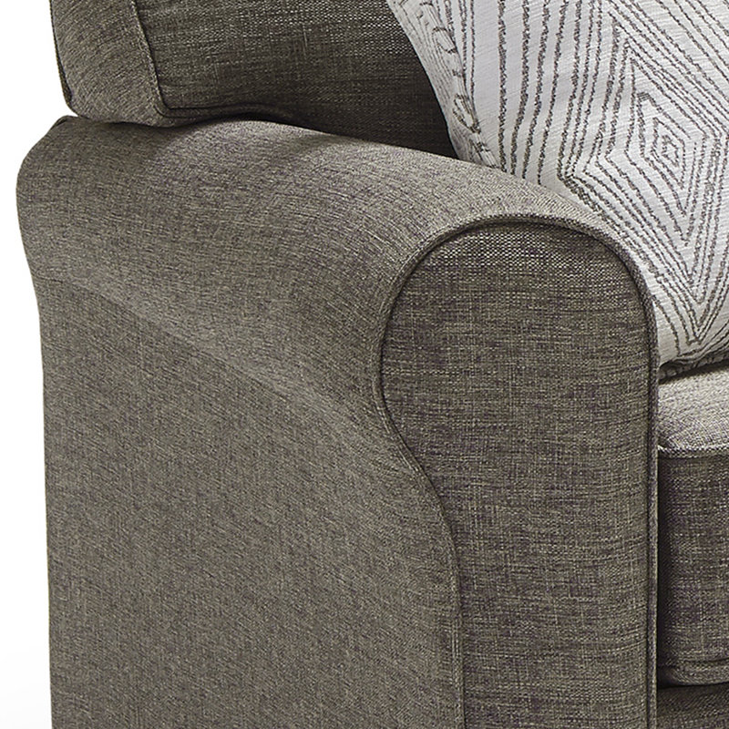 Shannon Upholstered 36'' Sleeper Sofa, Dove Grey Performance, Espresso
