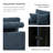 Bentura Oversized Upholstered Navy Corduroy Chaise Lounge with Armrests & Throw Pillows-95259942-114357314