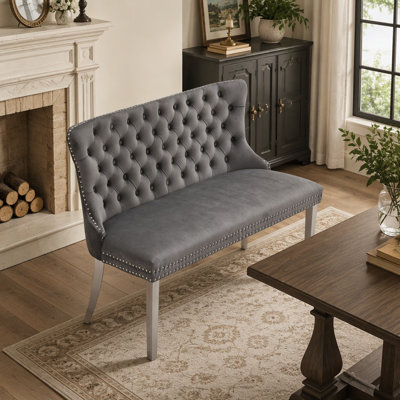 Velvet Upholstered Bench