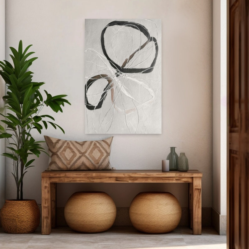 Art contemporain abstrait géométrique, H 48 po x l 32 po