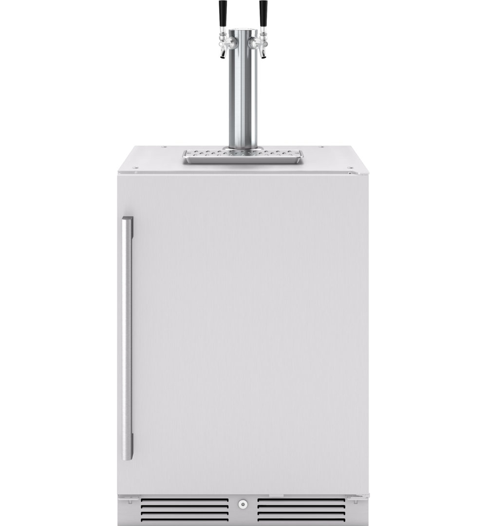 Presrv 5.6 cu. ft. Convertible Outdoor Beer Kegerator in Stainless Steel with Double Tap and 107-Can Beverage Storage Zephyr