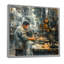 Chaîne de montage grise et brune - Usines mécaniques - Art mural de salon-856367539-1027917441