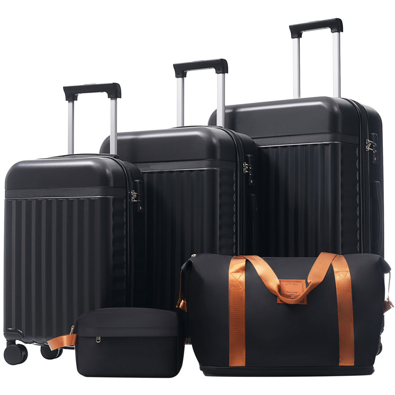 Luggage Set 5 Piece, Black