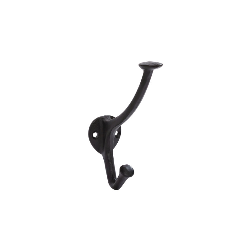 Cast Iron "Kingsley" Black Wall Robe Hook
