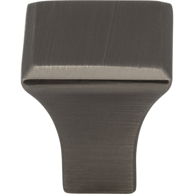 Marlo Square Knob, Brushed Pewter, 1 1/4″