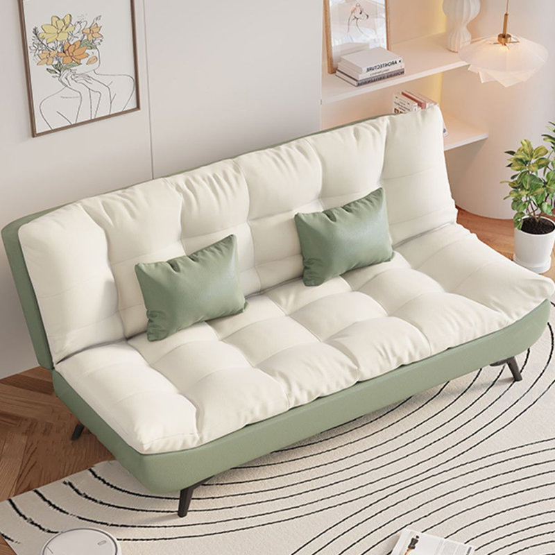 Canapé modulaire en cuir blanc avec pattes de chat blanc