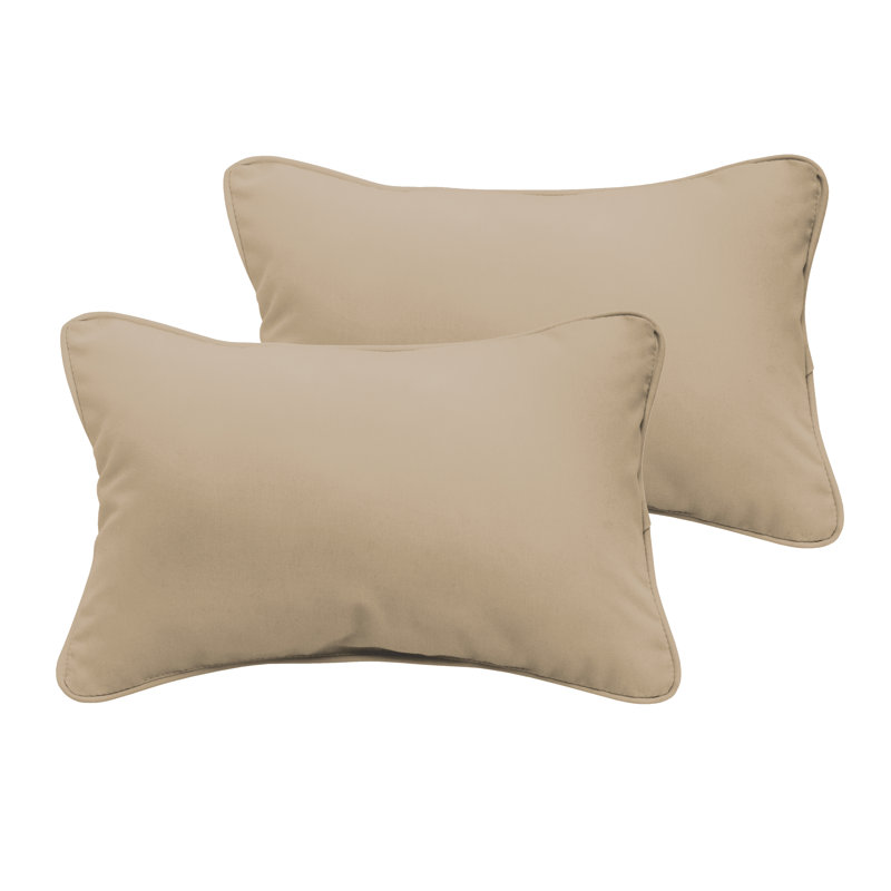 Coussin Selene, 12 po x 24 po, Brun clair