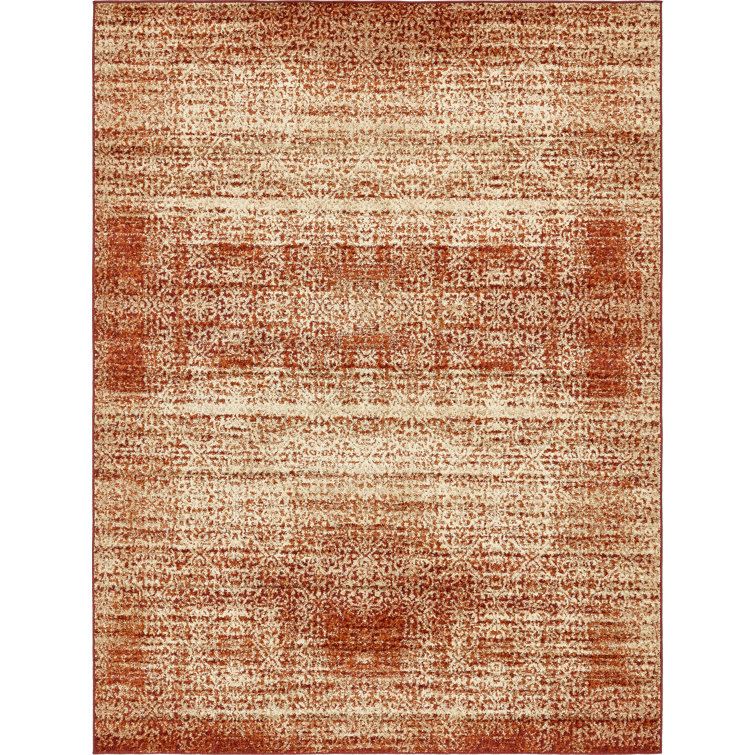 Tapis rouge / brun Handan